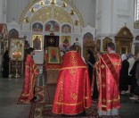 Молебен перед иконой св. равноапостольной Марии Магдалины, привезенной в дар монастырю из г. Бердянска. 11 мая 2012 года