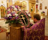 Праздничные богослужения в честь престольного праздника Воздвижения Честного и Животворящего Креста в Спасо-Евфросиниевской обители