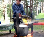 Палаточный лагерь на берегу реки Свольна