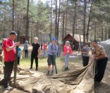 Устанавливаем палатки