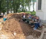 на раскопках
