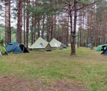 Палаточный лагерь на берегу реки Свольна