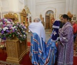 Праздничные богослужения в честь престольного праздника Воздвижения Честного и Животворящего Креста в Спасо-Евфросиниевской обители