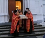 Принесение мощей великомученика Димитрия Солунского в Спасо-Евфросиниевский монастырь