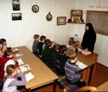 На уроке в воскресной школе. 1999 год