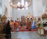 Патриарший Экзарх всея Беларуси совершил Божественную Литургию в Спасо-Евфросиниевском монастыре