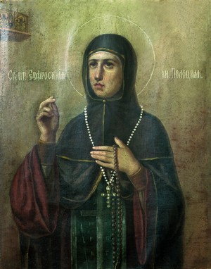 19. Св. Прп. Евфросиния Полоцкая, икона конца XIX. века